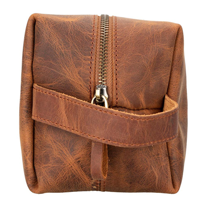 Bloominbag Voyage Burnt Orange Hakiki Deri Dopp Kit – X Large