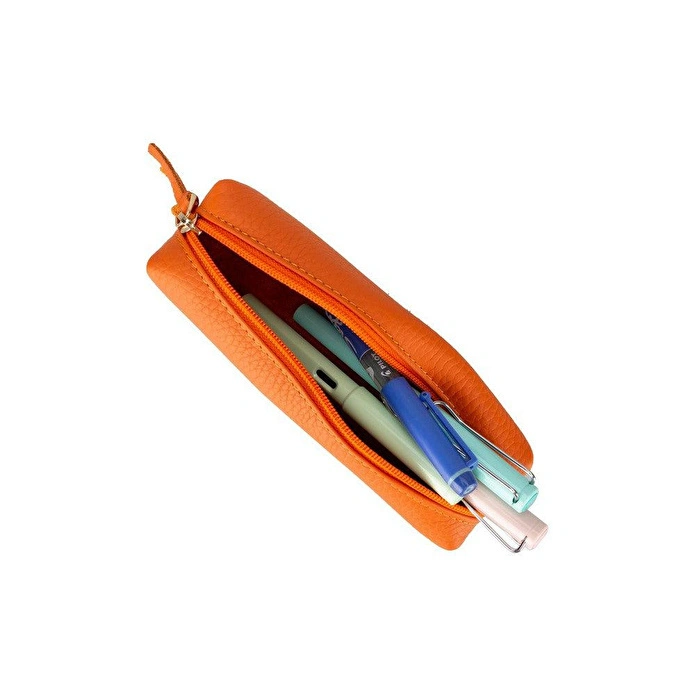 Bloominbag Bloombox Burnt Copper Hakiki Deri Kalem & Makyaj Çantası
