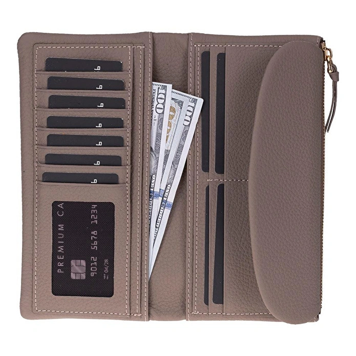 Bloominbag Élia Mink Taupe Large Deri Kadın Cüzdan & Clutch