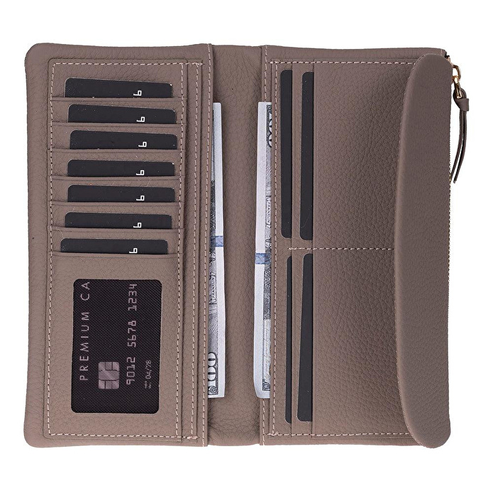 Bloominbag Élia Mink Taupe Large Deri Kadın Cüzdan & Clutch