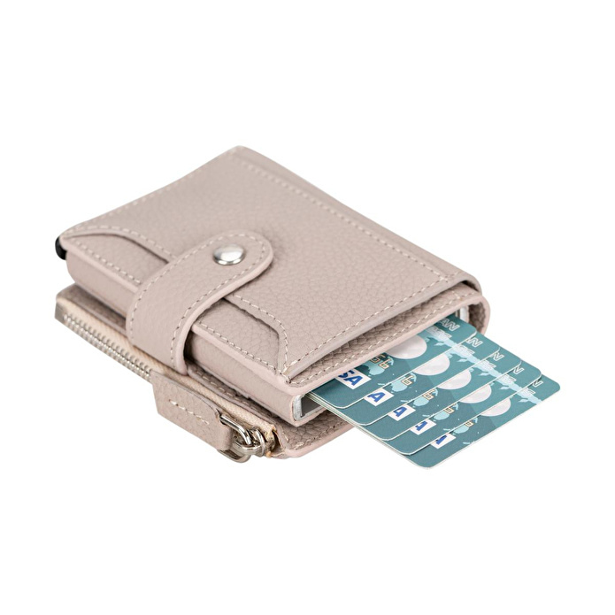 Bloominbag Siena Desert Sand Mekanizmalı Deri Cüzdan & Kartlık (rfid Korumalı)