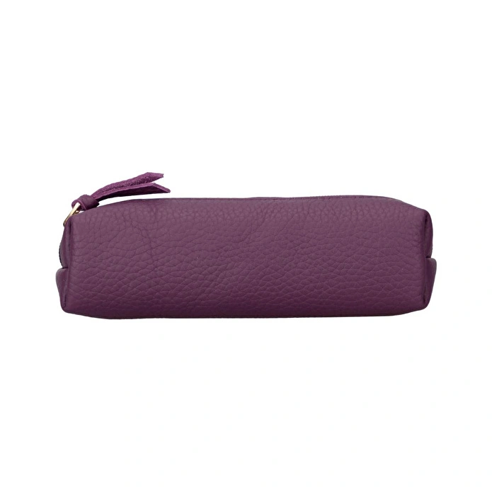 Bloominbag Bloombox Damson Plum Hakiki Deri Kalem & Makyaj Çantası
