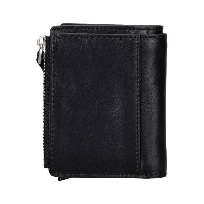 Bloominbag Siena Noir Black Mekanizmalı Deri Cüzdan & Kartlık (rfid Korumalı)