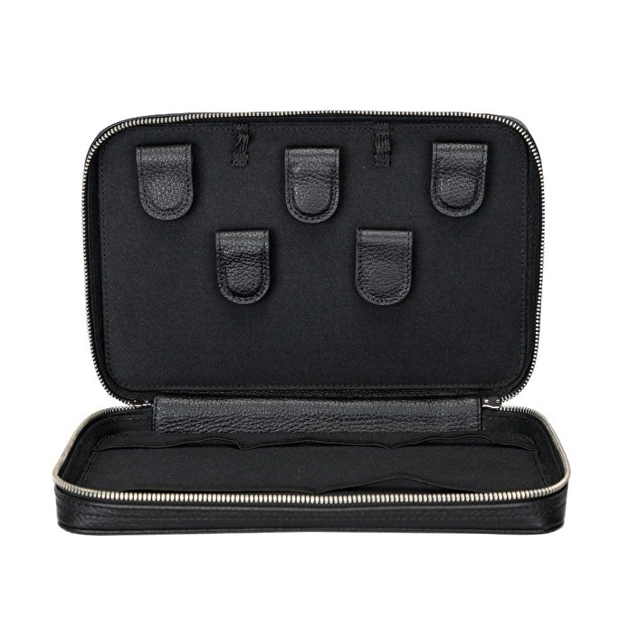 Bloominbag Arcadia Onyx Black Premium Deri Teknoloji Kablo & Aksesuar Düzenleyici
