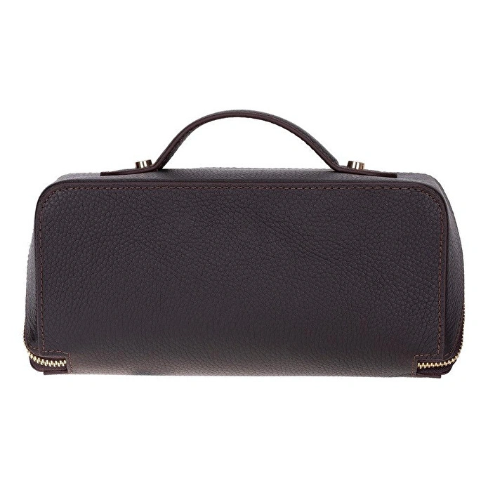 Bloominbag Ella Terra Espresso Brown Deri Seyahat Ve Makyaj Çantası
