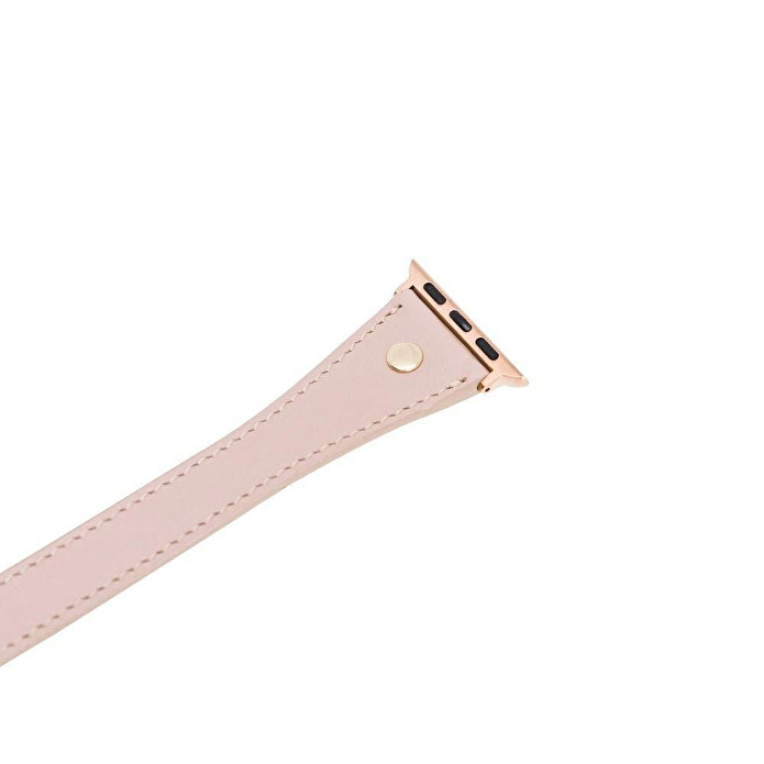 Bloominbag Alpine Double Tour Nude Bisque Hakiki Deri Apple Watch Kordonu - 44/45/46/49mm