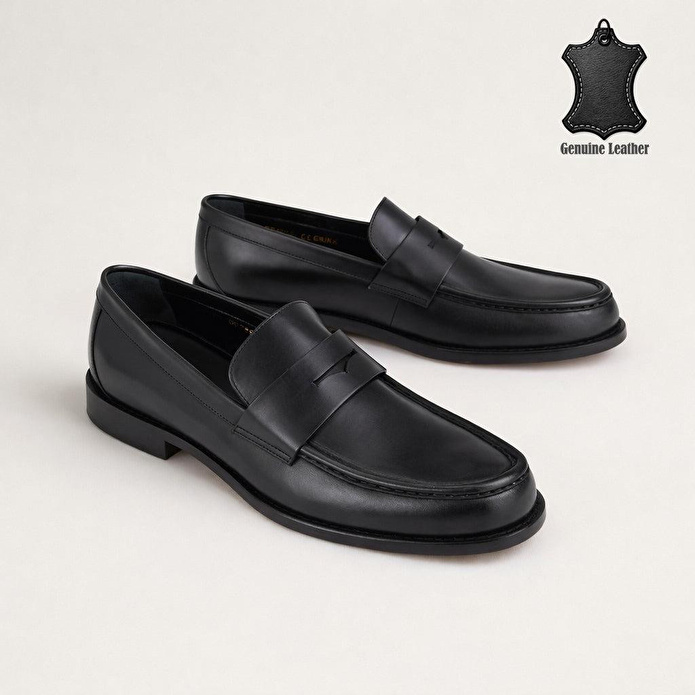 Bloominbag Aurelio Loafer Onyx Black Premium Hakiki Deri Erkek Loafer Ayakkabı - 41 Numara