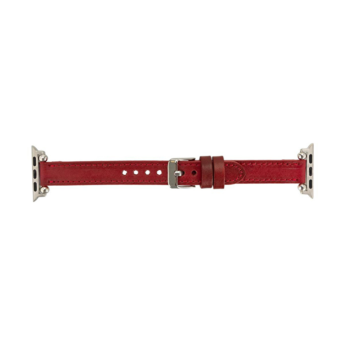 Bloominbag Bloomband Signature Crimson Red Leather Apple Watch Band - 44/45/46/49mm