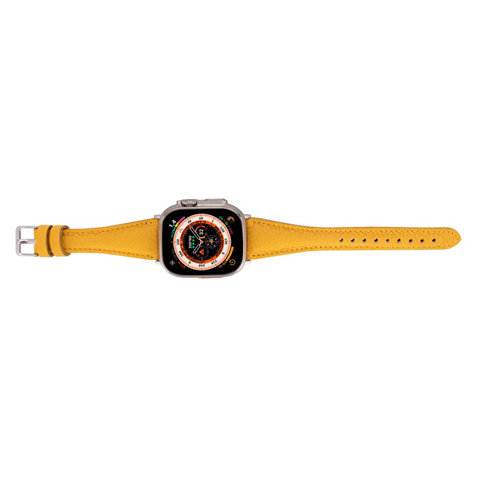 Bloominbag Bloomband Signature Butter Yellow Leather Apple Watch Band - 44/45/46/49mm