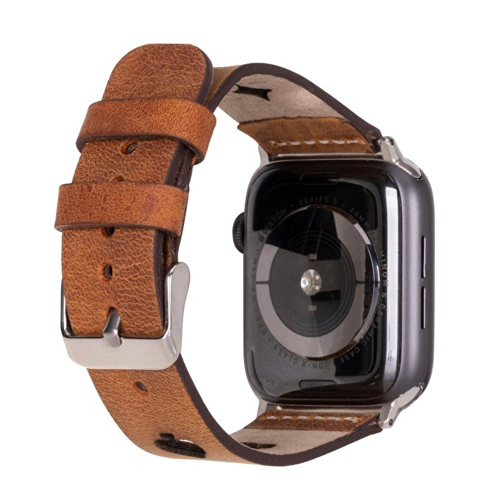 Bloominbag Valais Tan Leather Apple Watch Kordon-44/45/46/49mm