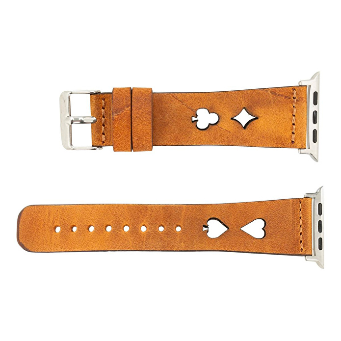 Bloominbag Valais Tan Leather Apple Watch Kordon-44/45/46/49mm
