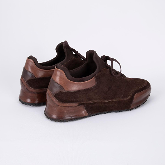 Bloominbag Verona Sneaker Soft Camel Premium Hakiki Aniline & Suede Deri Erkek Ayakkabı- 43 Numara