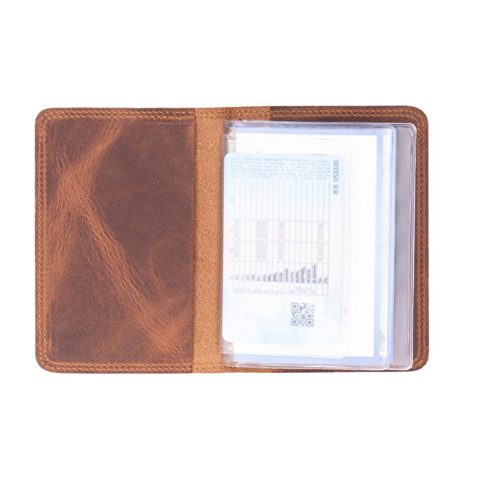 Bloominbag Drive Heritage Brown Deri Ruhsat Kılıfı