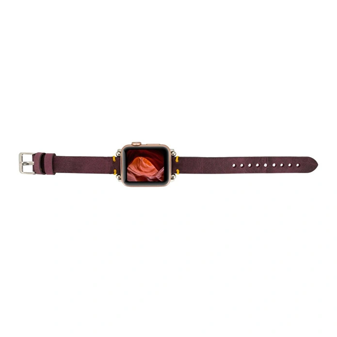 Bloominbag Bloomband Signature Mulberry Bloom Leather Apple Watch Band - 44/45/46/49mm