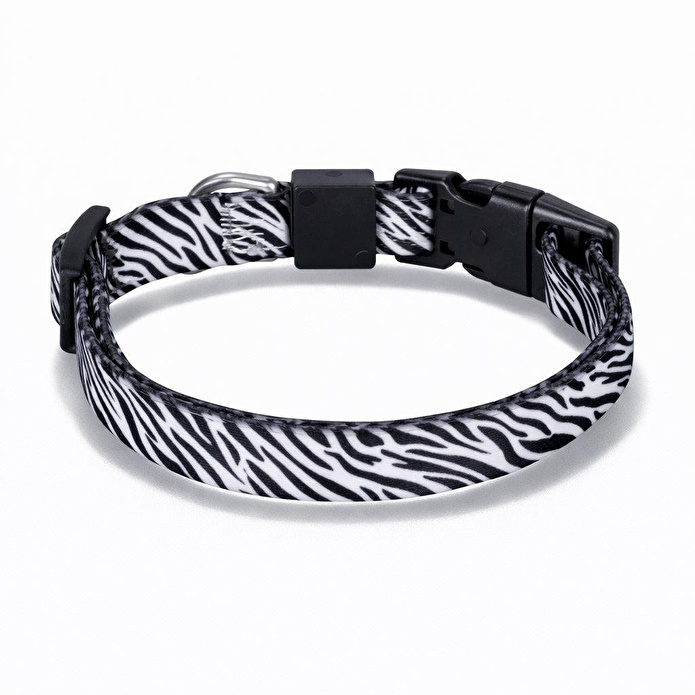 Bloominbag Swissplus Urban Paws Zebra Noir Recycled Köpek Tasması - 10 Mm