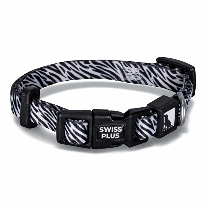 Bloominbag Swissplus Urban Paws Zebra Noir Recycled Köpek Tasması - 10 Mm
