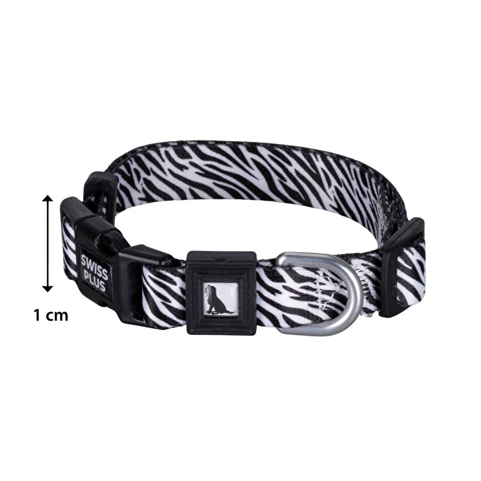 Bloominbag Swissplus Urban Paws Zebra Noir Recycled Köpek Tasması - 10 Mm