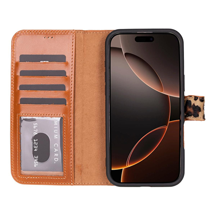 Bloominbag Aurel Magna Leopard Couture Deri Iphone 16 Pro (6.3