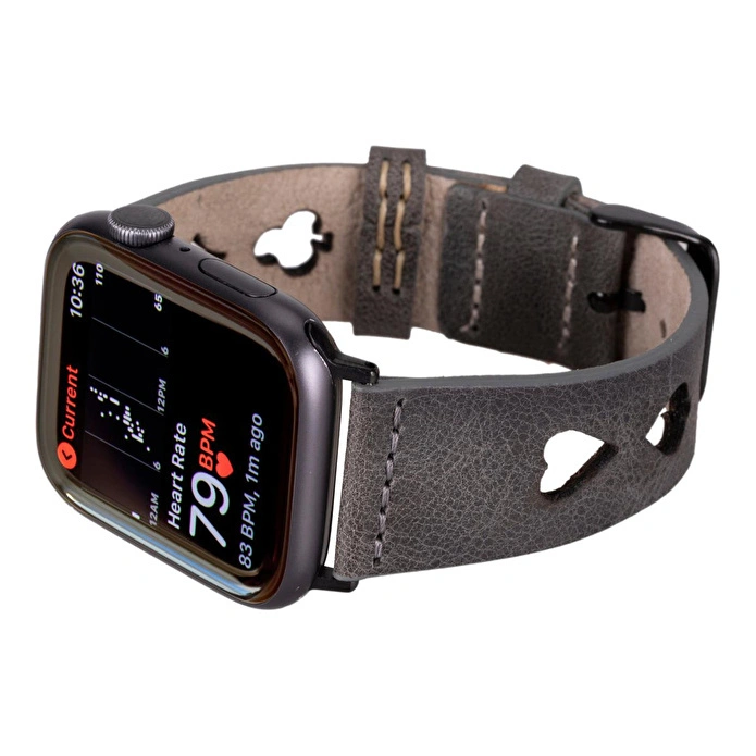 Bloominbag Valais Stone Ash Leather Apple Watch Kordon-44/45/46/49mm