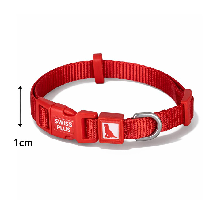 Bloominbag Swissplus Urban Paws Köpek Tasması – Crimson Red | Ayarlanabilir, Dayanıklı, Hafif-10mm
