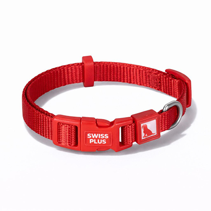 Bloominbag Swissplus Urban Paws Köpek Tasması – Crimson Red | Ayarlanabilir, Dayanıklı, Hafif-10mm