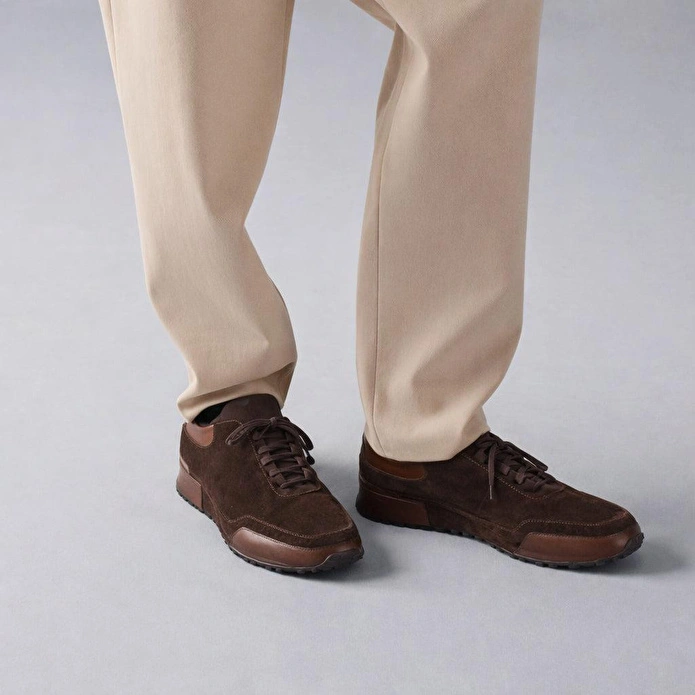 Bloominbag Verona Sneaker Soft Camel Premium Hakiki Aniline & Suede Deri Erkek Ayakkabı- 46 Numara