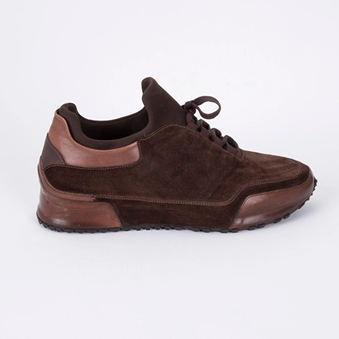 Bloominbag Verona Sneaker Soft Camel Premium Hakiki Aniline & Suede Deri Erkek Ayakkabı- 46 Numara