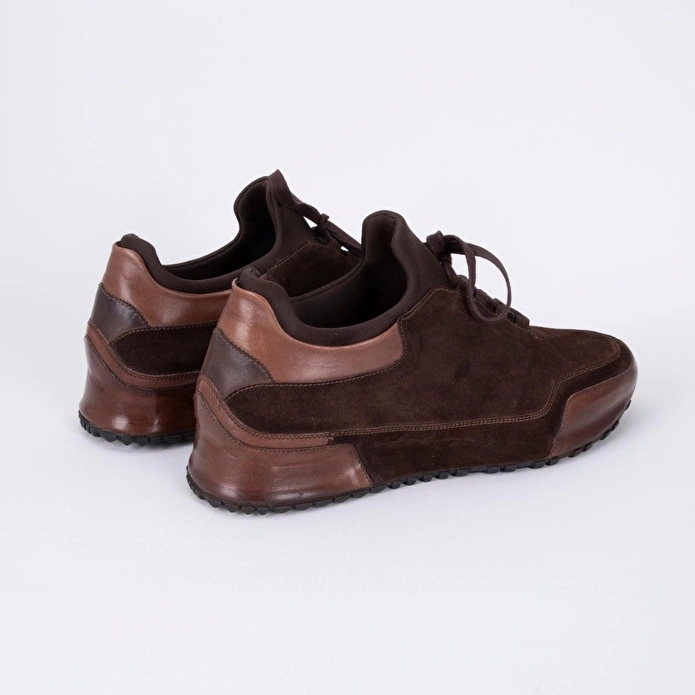 Bloominbag Verona Sneaker Soft Camel Premium Hakiki Aniline & Suede Deri Erkek Ayakkabı- 46 Numara