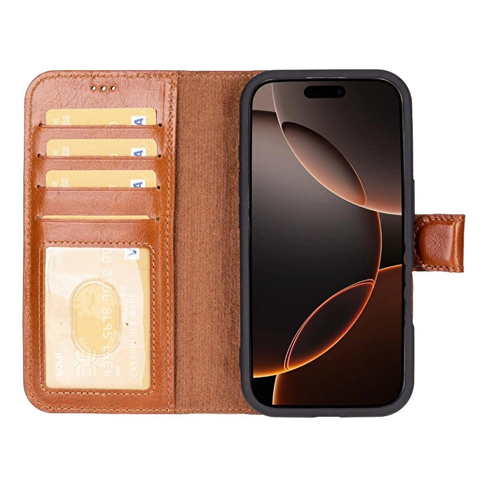 Bloominbag Aurel Magna Golden Tan Deri Iphone 16 Pro (6.3