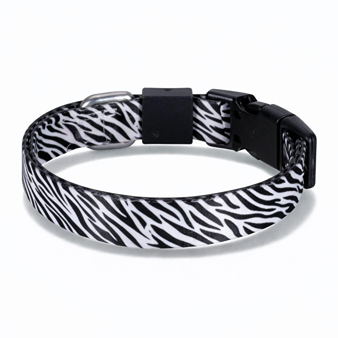 Bloominbag Swissplus Urban Paws Zebra Noir Recycled Köpek Tasması - 15 Mm