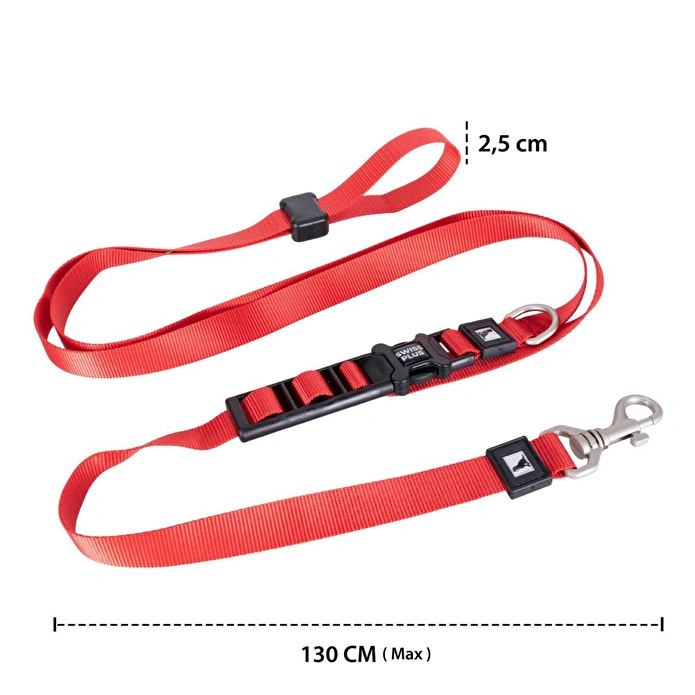 Bloominbag Swissplus Urban Paws Crimson Red Hands-free Ayarlanabilir Köpek Kordonu – 25mm