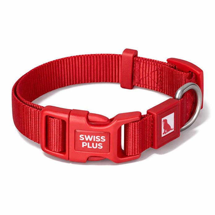 Bloominbag Swissplus Urban Paws Köpek Tasması – Crimson Red | Ayarlanabilir, Dayanıklı, Hafif-25mm