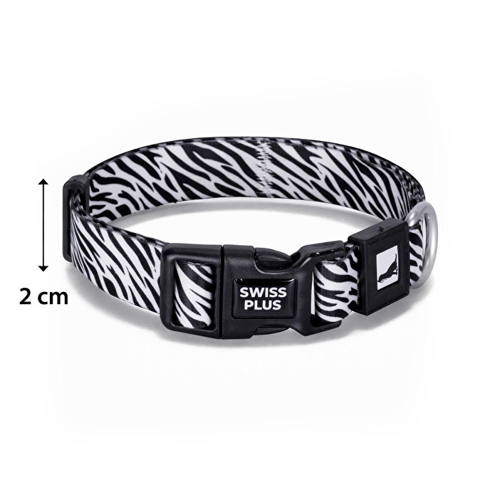 Bloominbag Swissplus Urban Paws Zebra Noir Recycled Köpek Tasması - 20 Mm