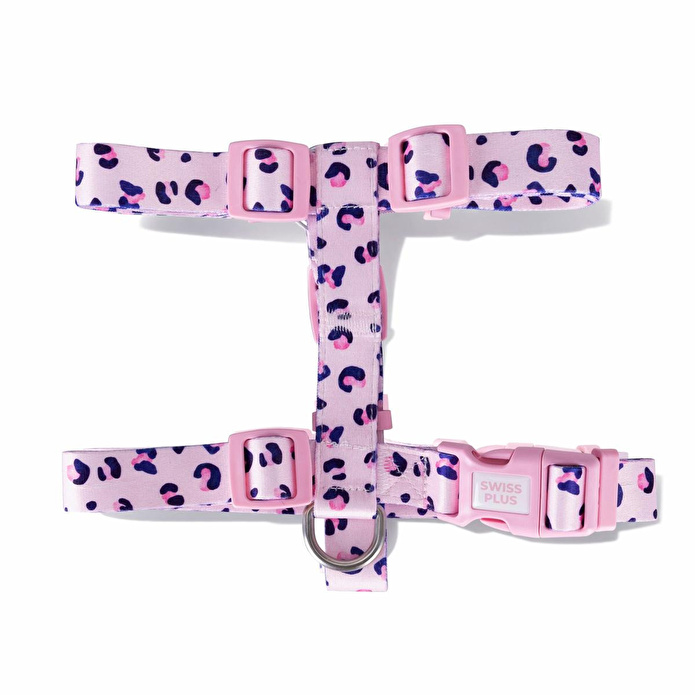 Bloominbag Swissplus Urban Paws Pink Leo Geri Dönüştürülmüş H-tipi Köpek Göğüs Tasması-m