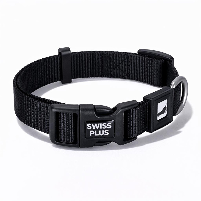 Bloominbag Swissplus Urban Paws Köpek Tasması – Noir Black | Ayarlanabilir, Dayanıklı, Hafif-15mm