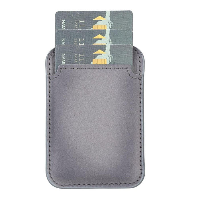 Bloominbag Snapé Stone Gray Mıknatıslı Deri Telefon Kartlık