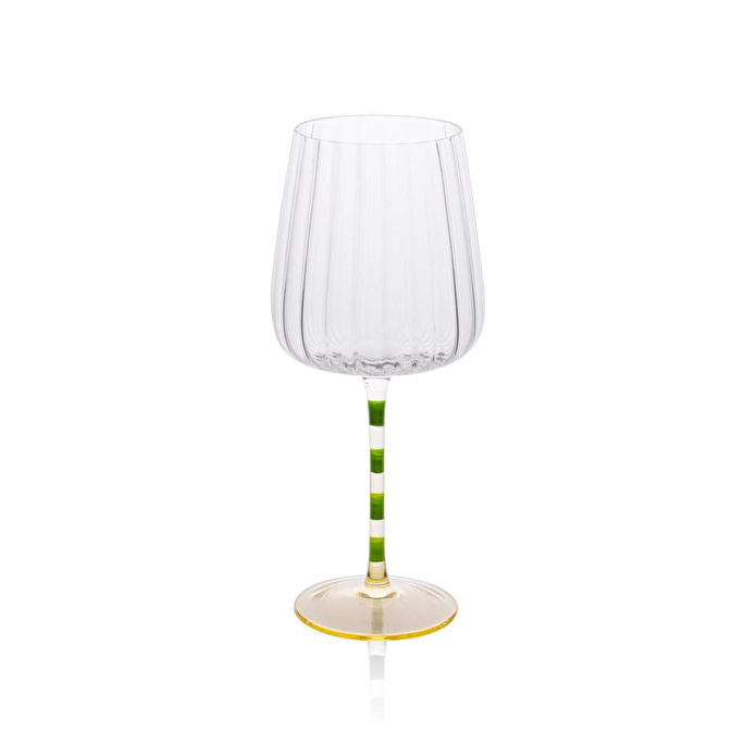 The Mia Şarap Kadehi Yeşil Sarı 600 Ml
