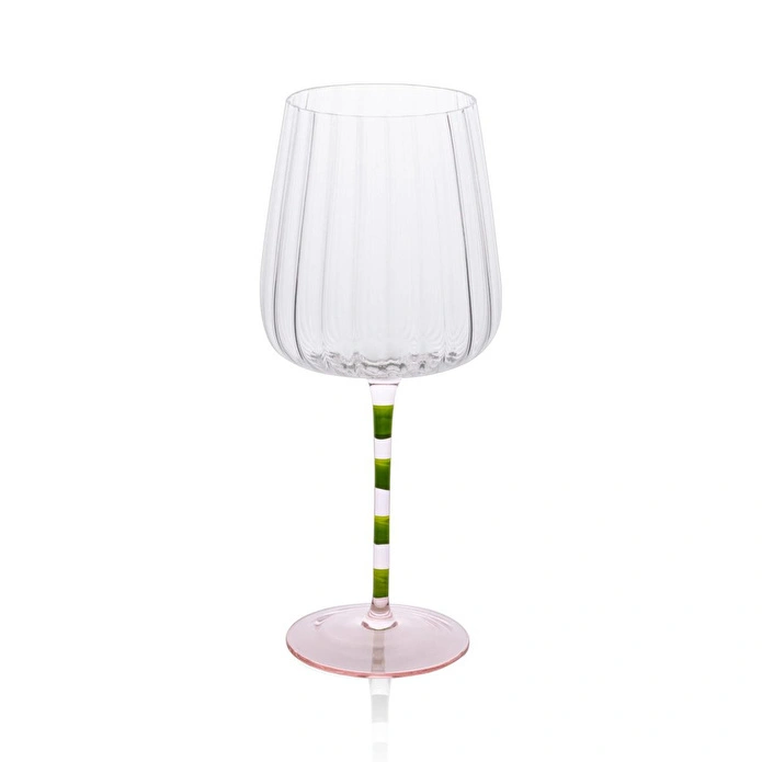 The Mia Şarap Kadehi Pembe Yeşil 500 Ml