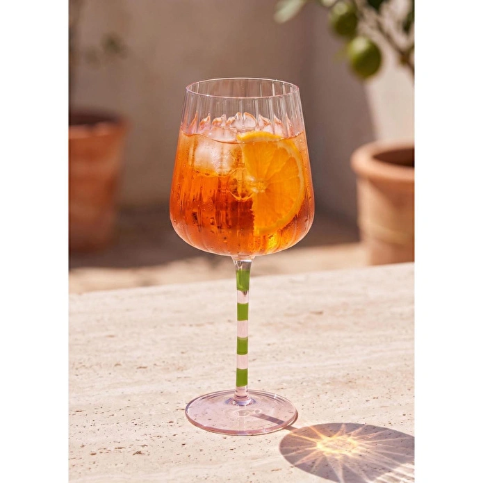 The Mia Şarap Kadehi Pembe Yeşil 500 Ml