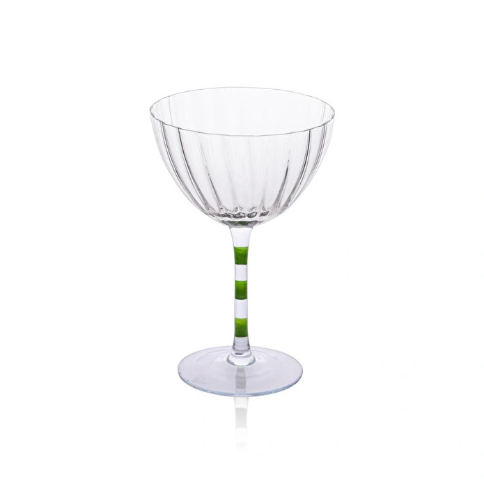 The Mia Ayaklı Cam Dondurma Kasesi Mor Yeşil 280 Ml