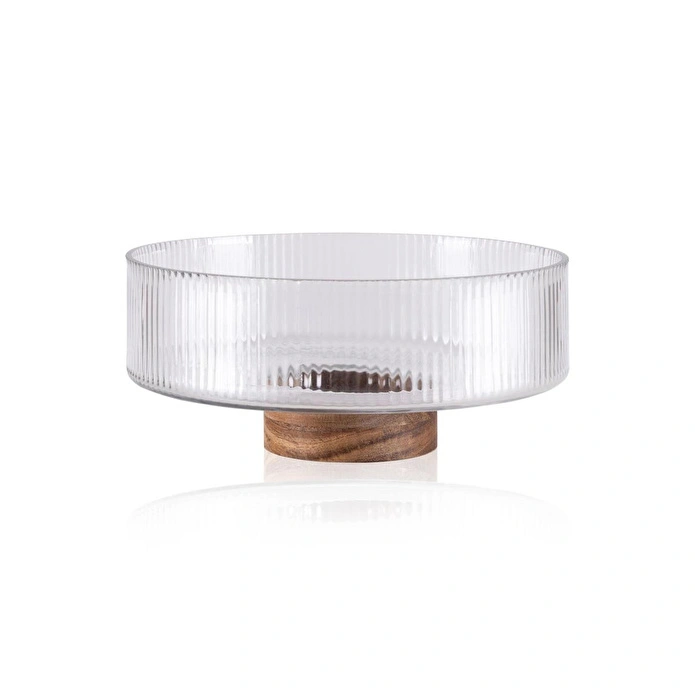 The Mia Ayaklı Cam Kase 26x11 Cm