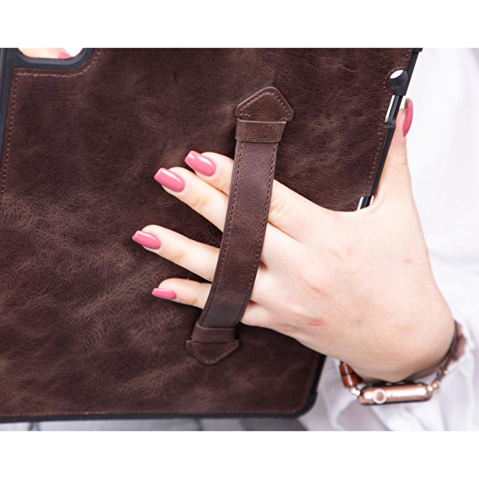 Bloominbag Porté Felix Dark Brown Ipad Mini 6 Hakiki Deri Kılıf - El Askılı