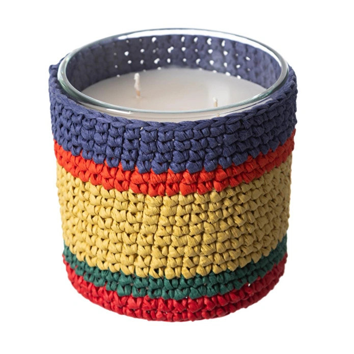 Mudo Home Colory Örgü Flower Kase Mum 370gr