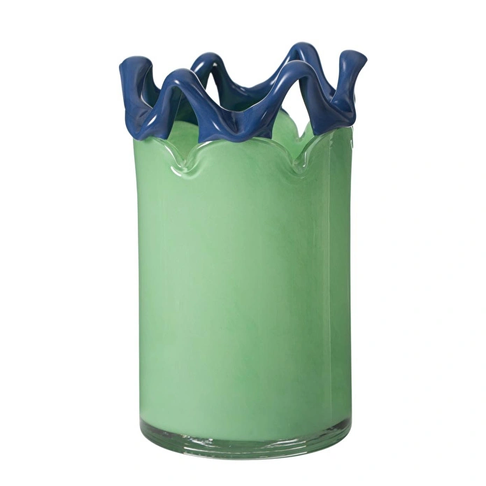Mudo Home Wavy Green Vazo 13x13x21 Cm
