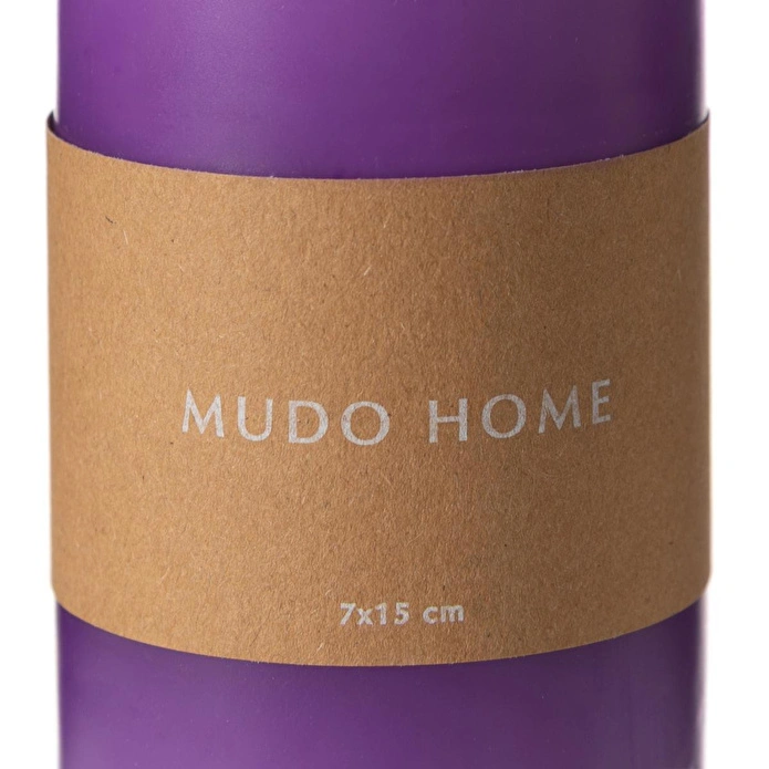 Mudo Home Sütun Mum Mor 7x15 Cm