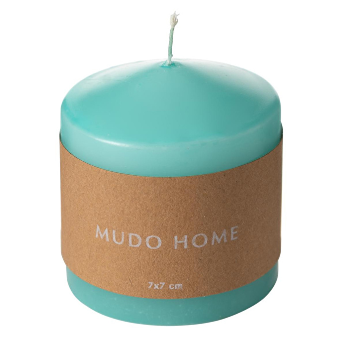 Mudo Home Sütun Mum Mavi̇ 7x7 Cm