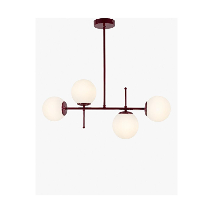 Apliqa Jose 4lü Bordo Renkli Modern Salon Avize