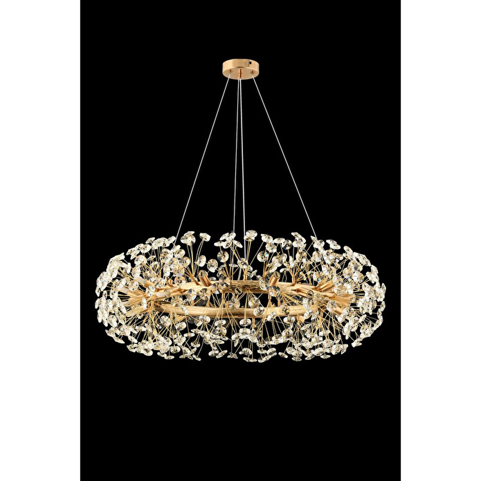 Apliqa Gloria 80'lik Gold Kristal Taşlı Modern Tasarım Salon Avize