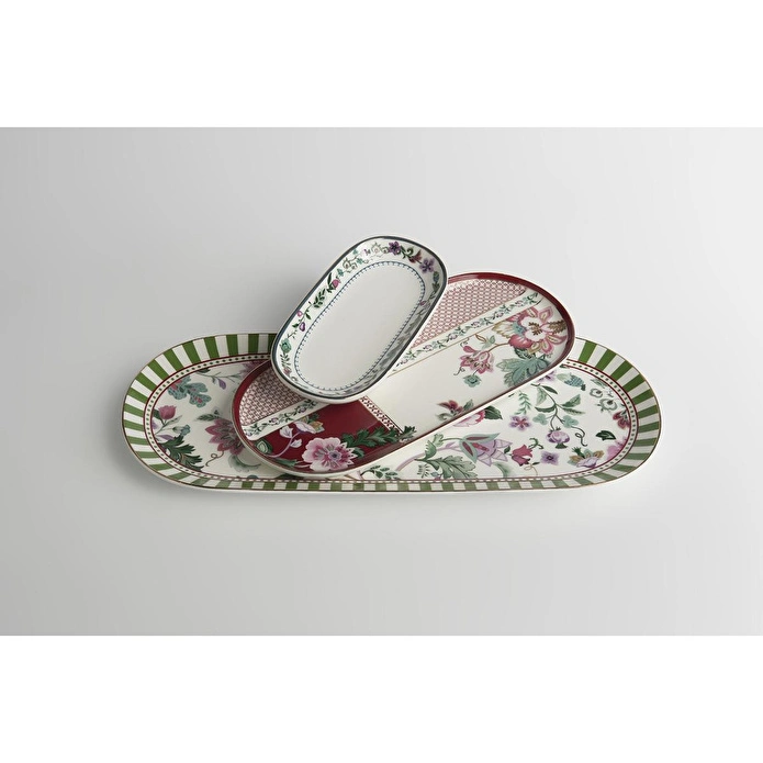 Lucky Art Madeline Bone 3’lü Oval Sunumluk Seti