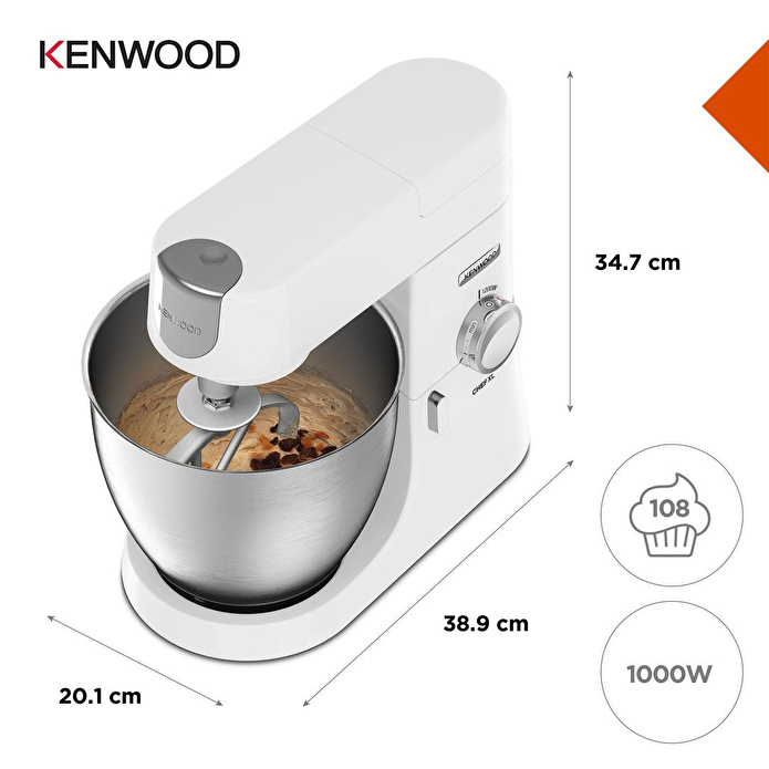 Kenwood Chef Xl 1200 Watt 6,7 Lt Mutfak Şefi Beyaz Kvl4100w